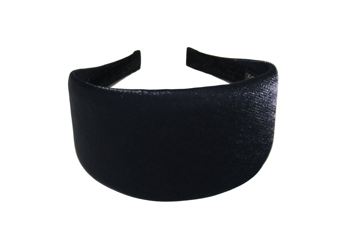 Dark Blue Satin headband Shiny head scarf, plastic free