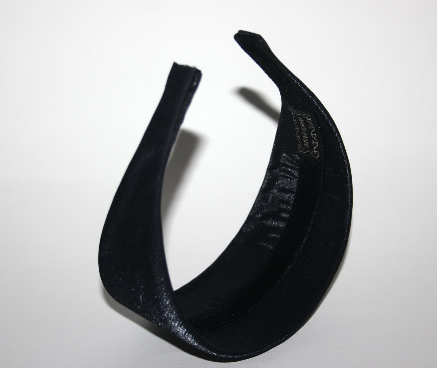 Dark Blue Satin headband Shiny head scarf, plastic free
