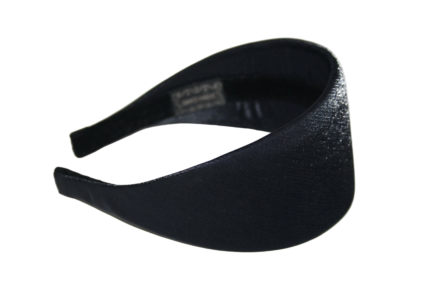 Dark Blue Satin headband Shiny head scarf, plastic free