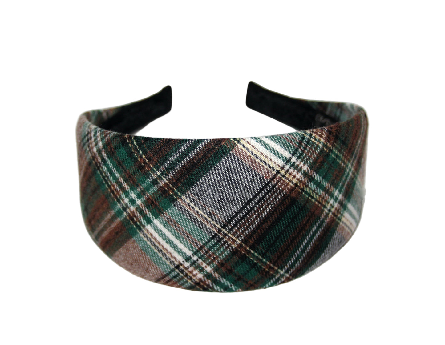 Plaid check headband Tartan casual hairband for women, plastic free
