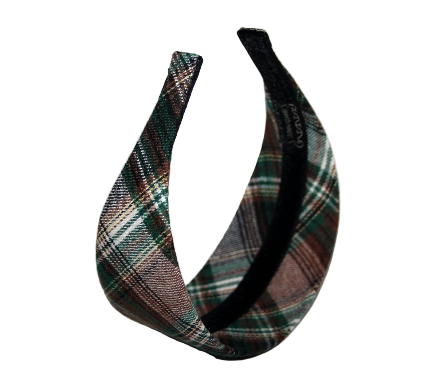Plaid check headband Tartan casual hairband for women, plastic free