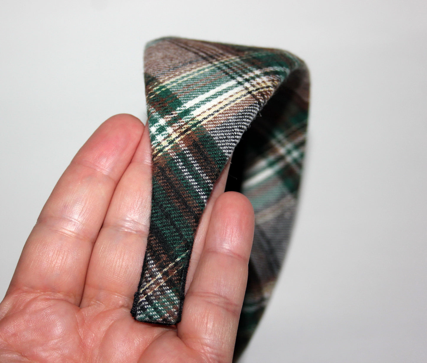 Plaid check headband Tartan casual hairband for women, plastic free