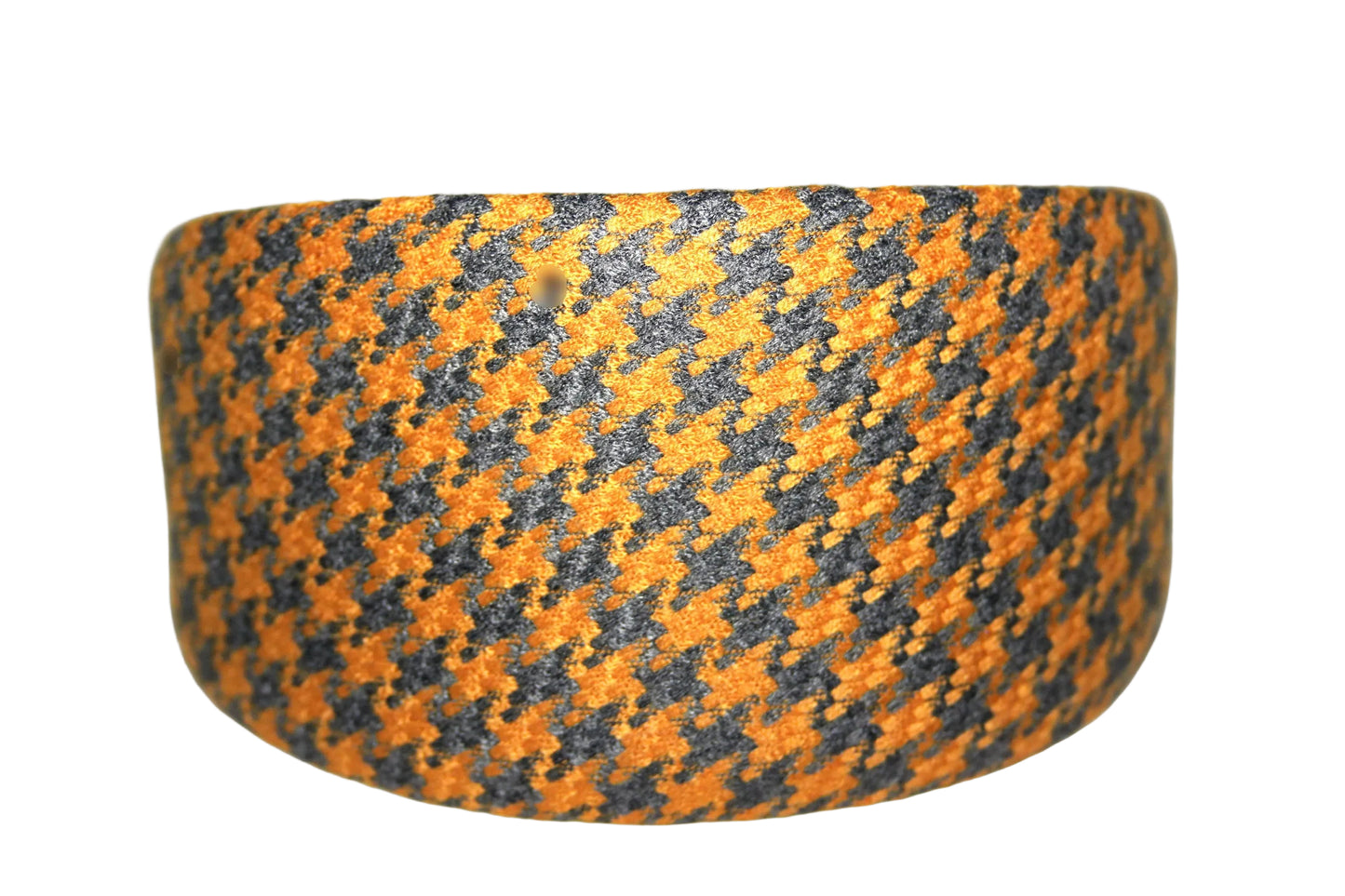 Gray & Yellow headband Houndstooth wide hairband, plastic free