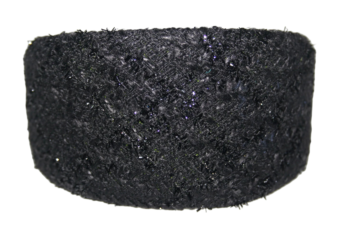 Black fashion headband, Tweed warm fabric hairband, plastic free