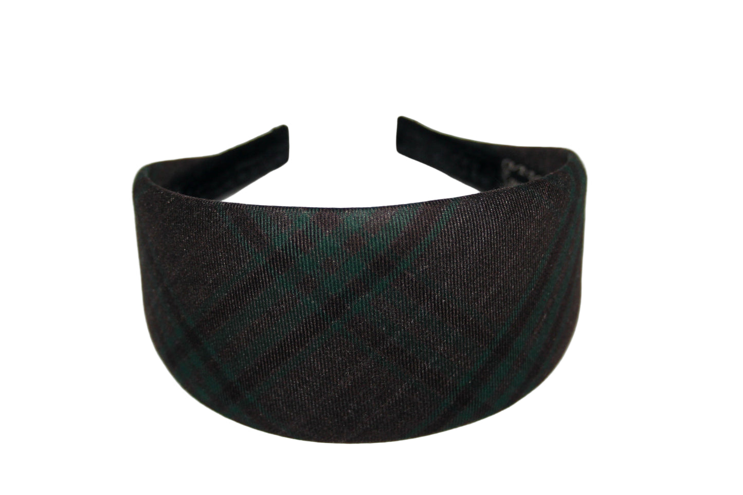 Plaid headband for women Scottish Green & Bown hairband scarf, plastic free