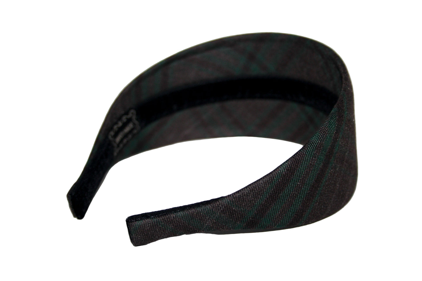 Plaid headband for women Scottish Green & Bown hairband scarf, plastic free