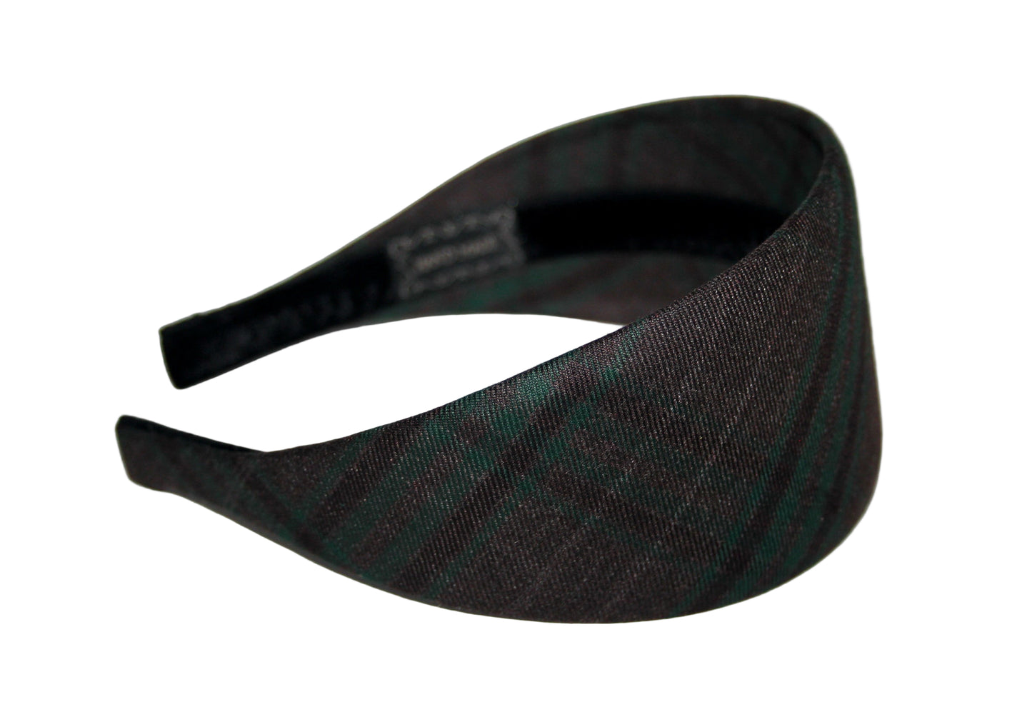 Plaid headband for women Scottish Green & Bown hairband scarf, plastic free