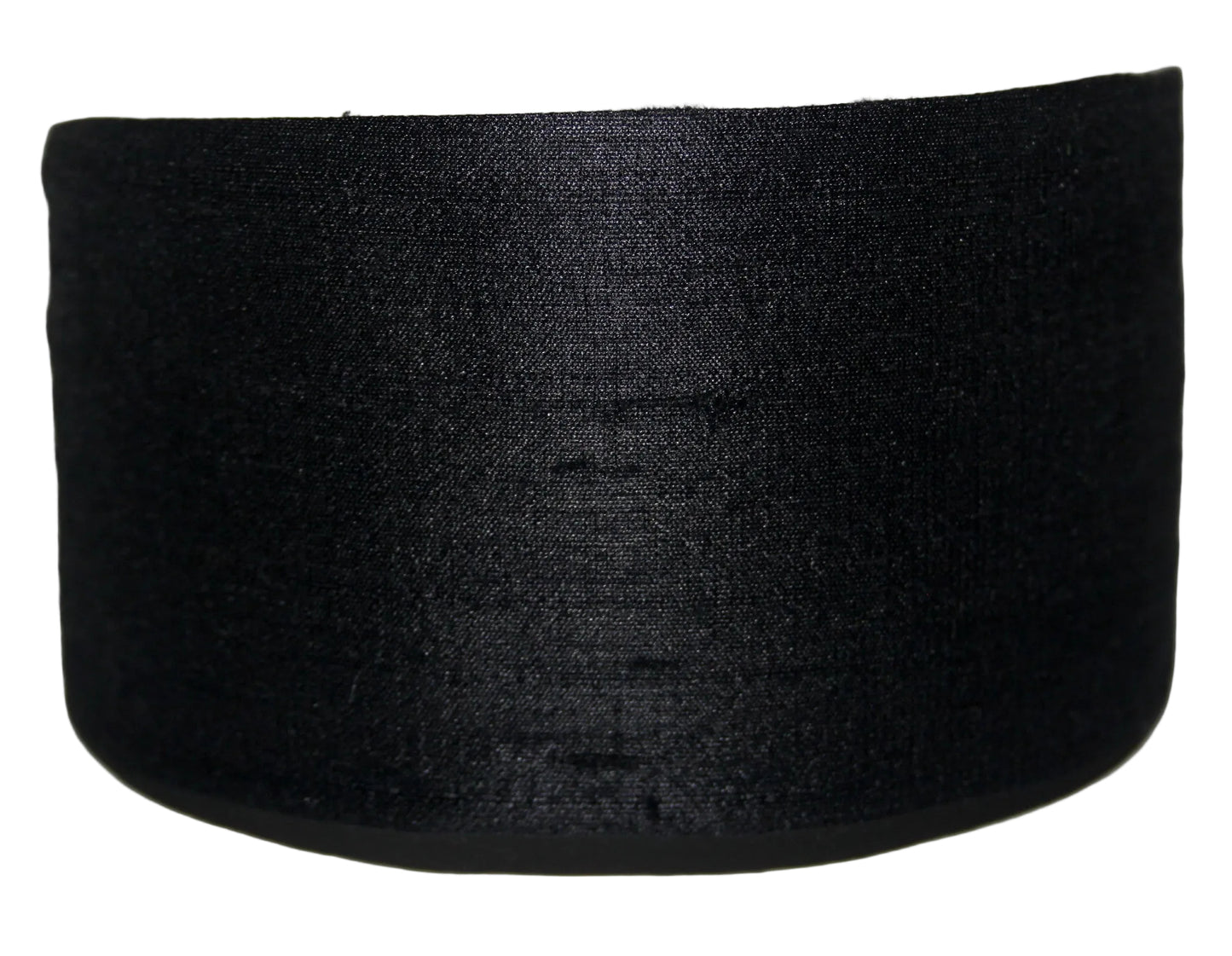 Black Raw Silk flat headband with thin ends, non slip, plastic free