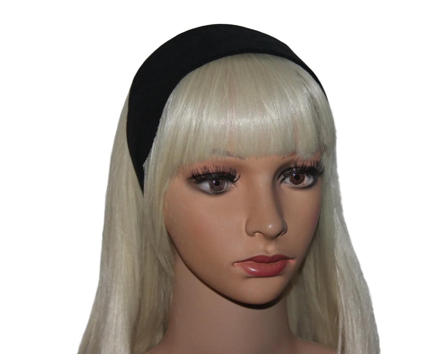 Black micro corduroy flat headband with thin ends, non slip, plastic free (Copy)