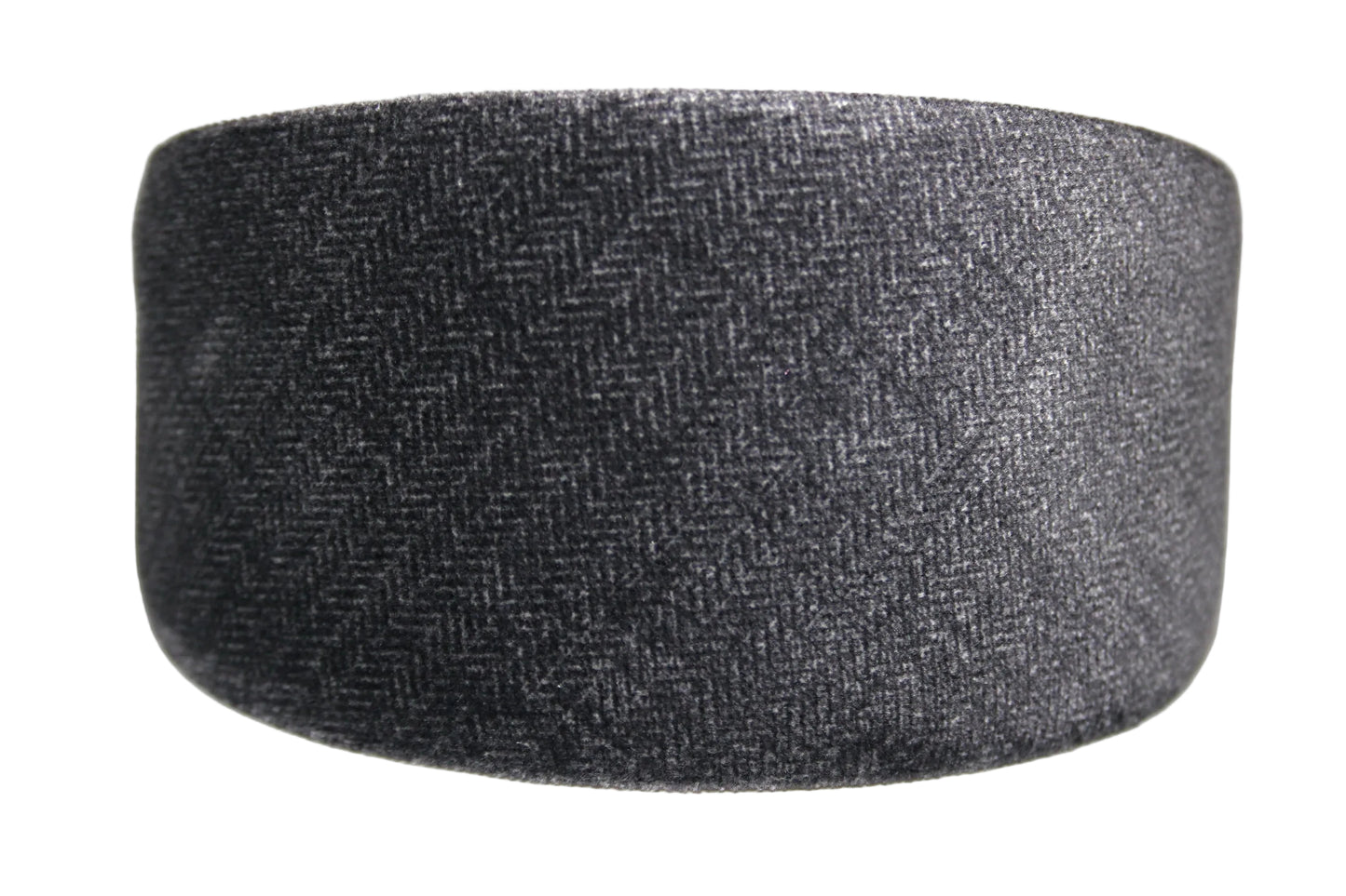 Tweed soft headband, Gray Herringbone velvet hairband, plastic free