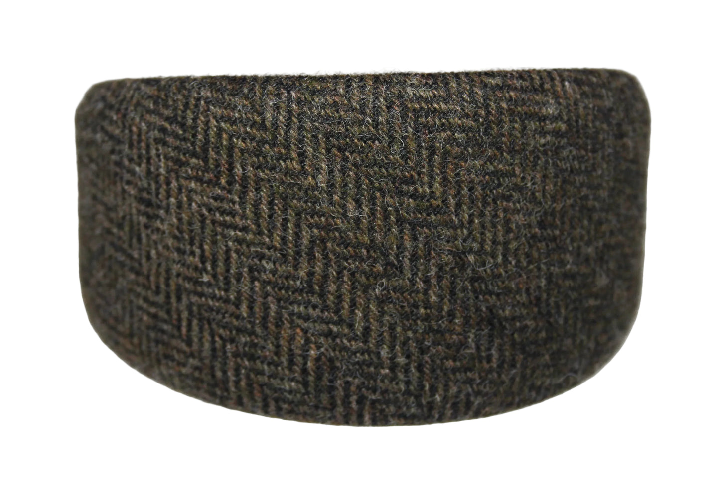 Herringbone wool headband, Black & Green hairband, plastic free