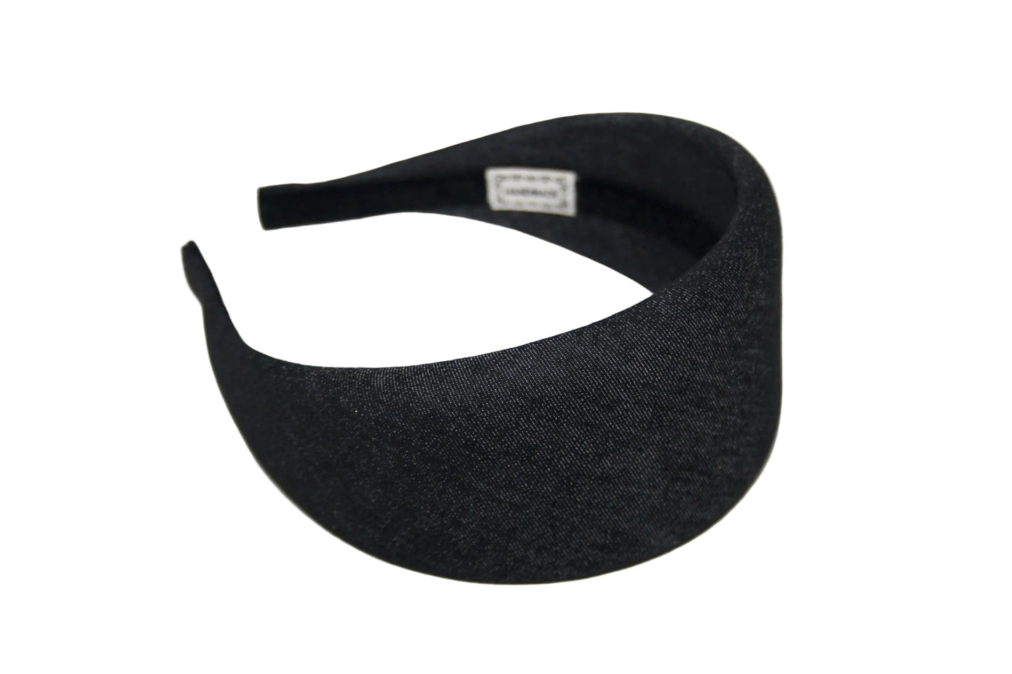 Melange Denim puffy hairband, Dark Gray padded headband, plastic free... NEW