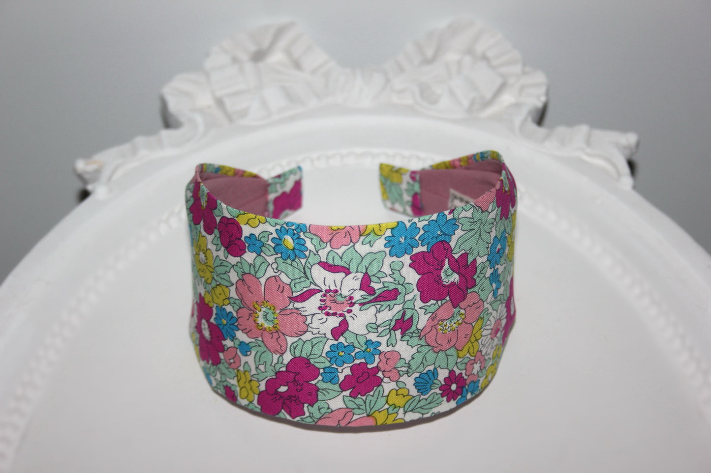 Liberty flower print cotton headband for women