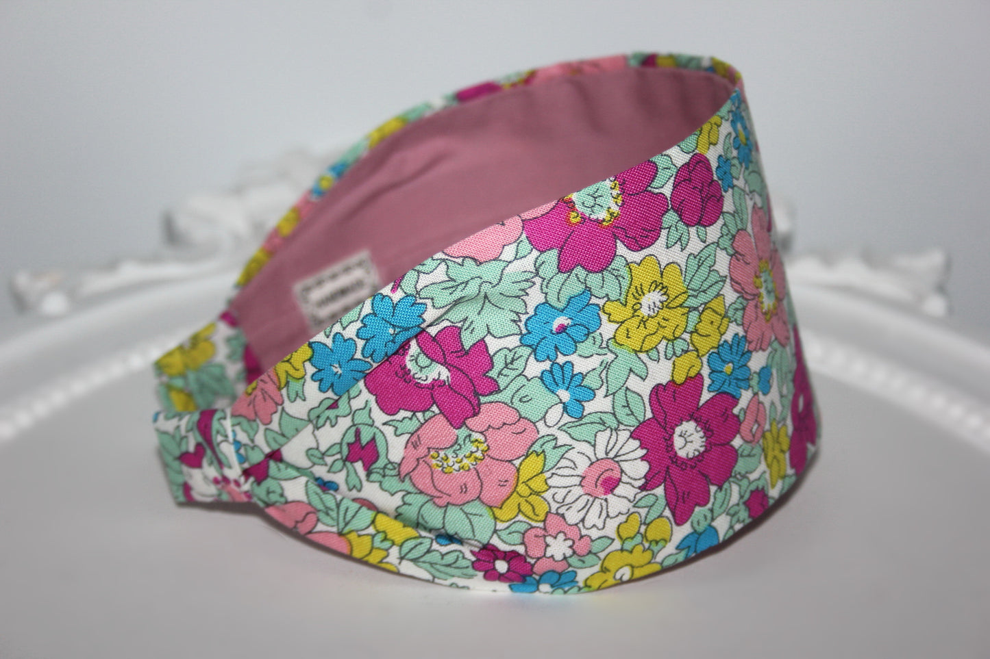 Liberty flower print cotton headband for women