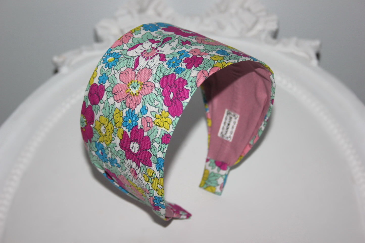 Liberty flower print cotton headband for women