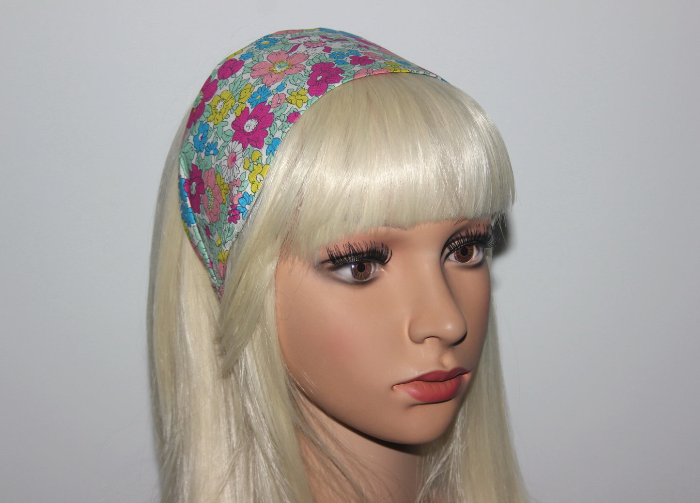 Liberty flower print cotton headband for women
