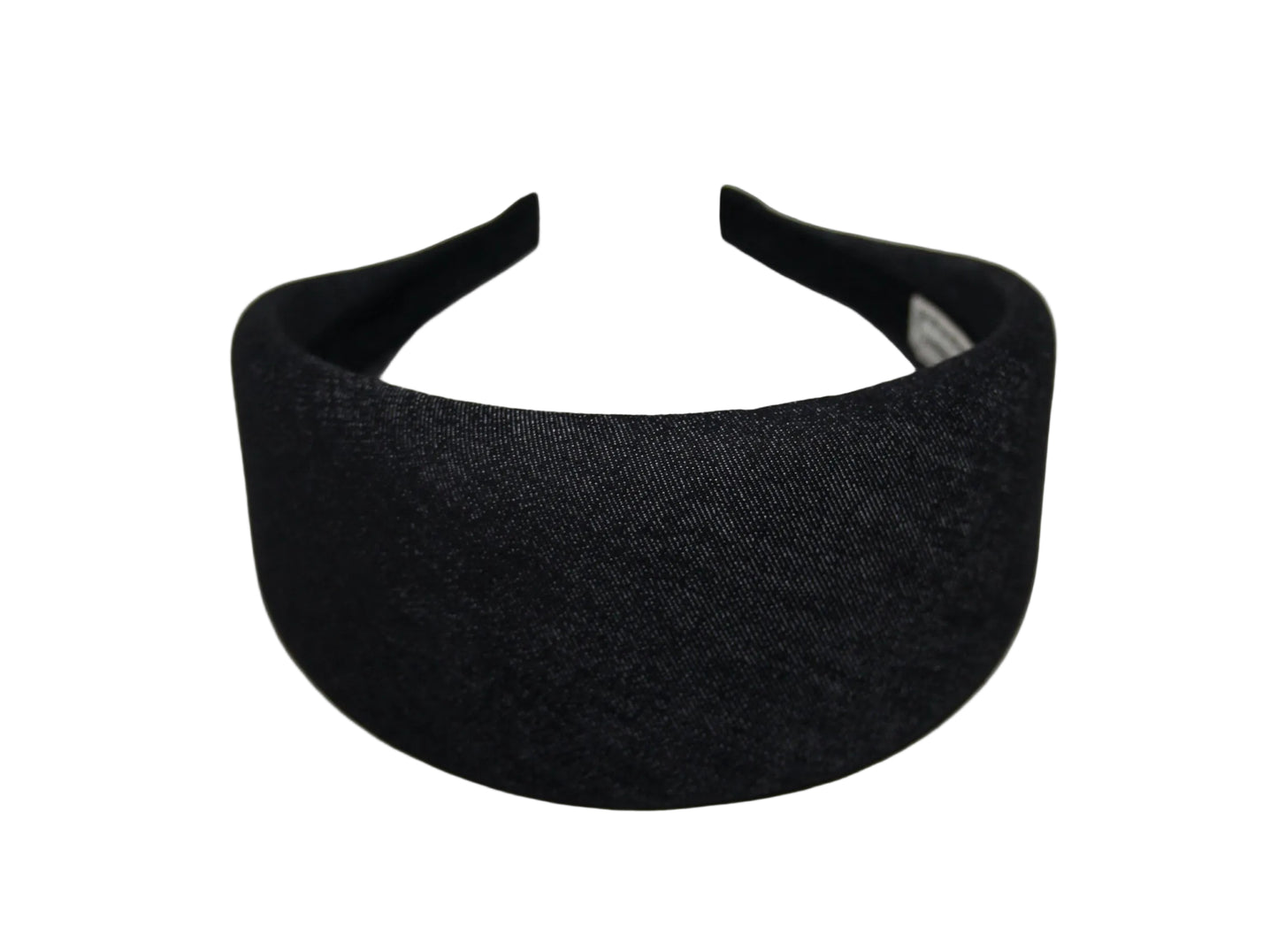 Melange Denim puffy hairband, Dark Gray padded headband, plastic free... NEW