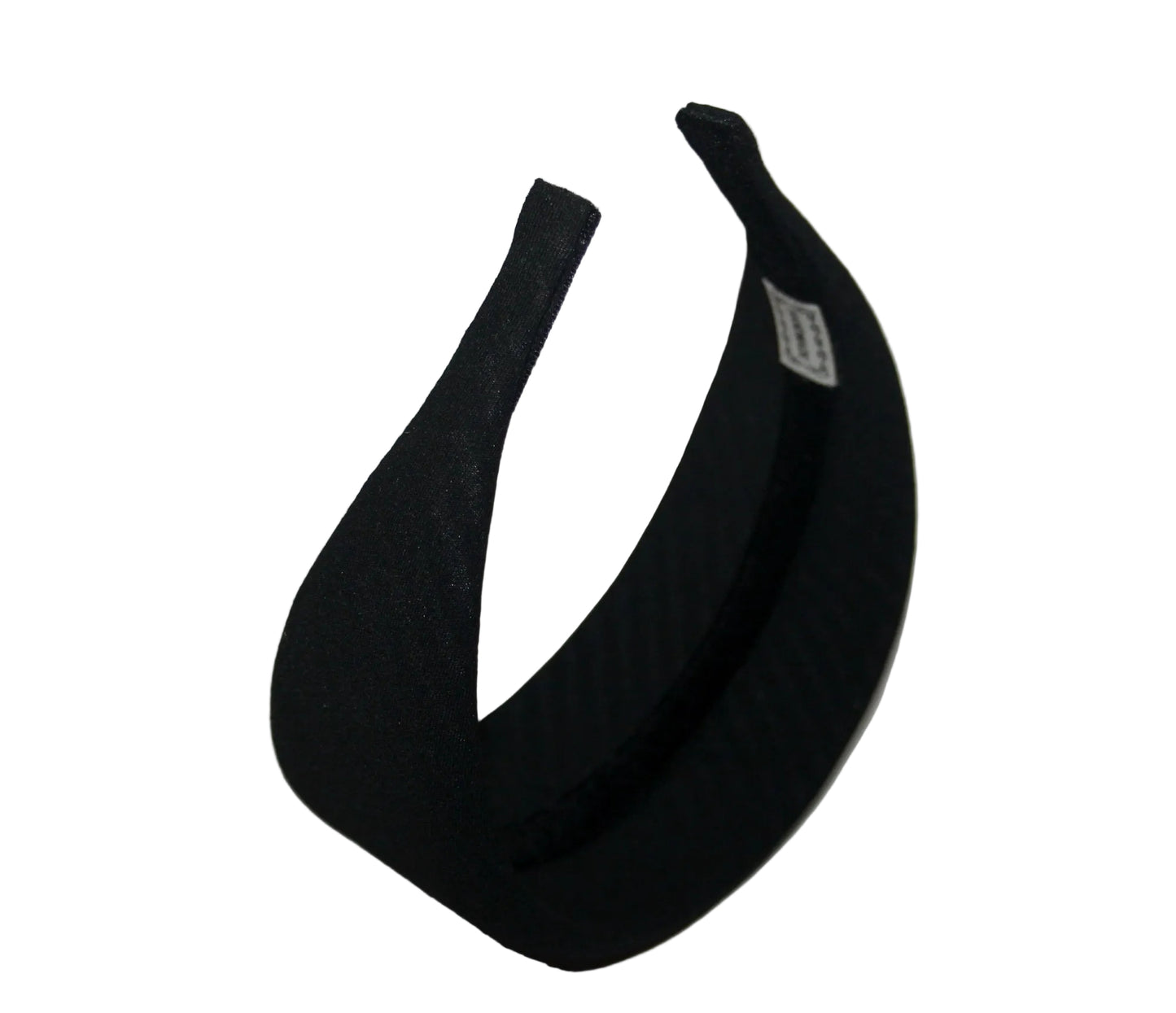 Black Stripe Padded hairband scarf, Viscose puffy headband, plastic free... NEW