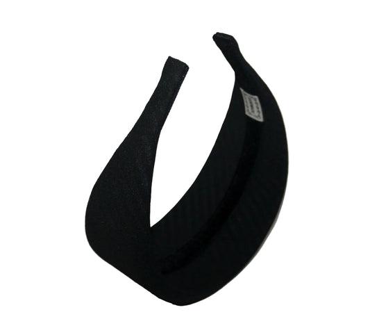 Black Stripe Padded hairband scarf, Viscose puffy headband, plastic free... NEW