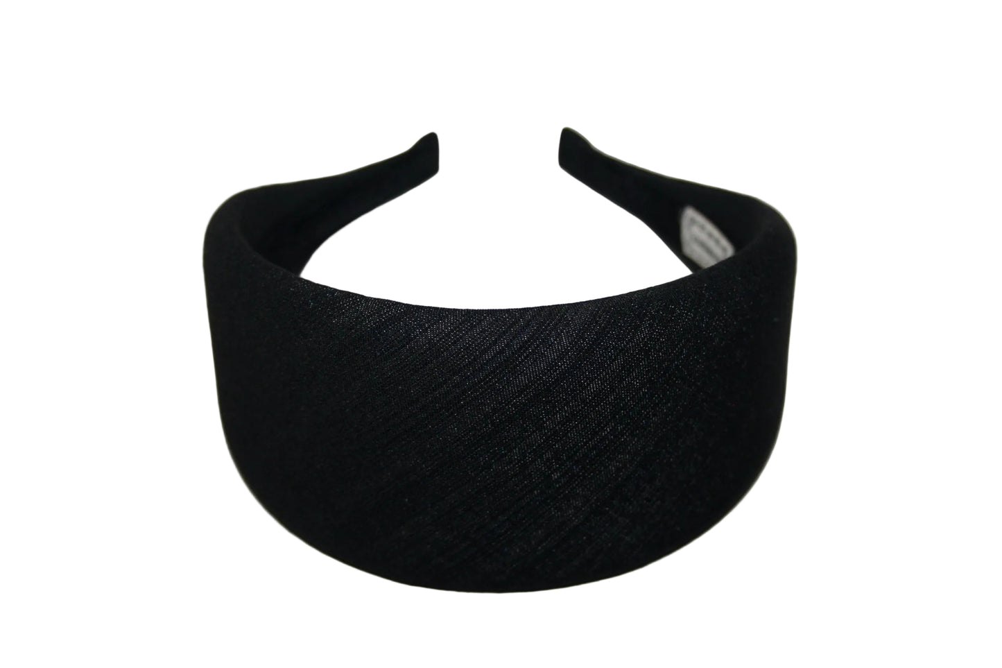 Black Stripe Denim puffy hairband, Melange padded headband, plastic free... NEW