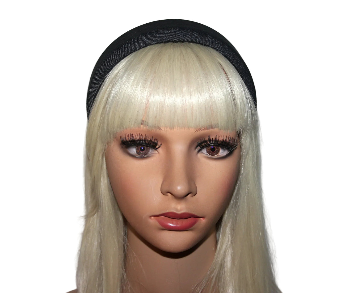 Melange Denim puffy hairband, Dark Gray padded headband, plastic free... NEW