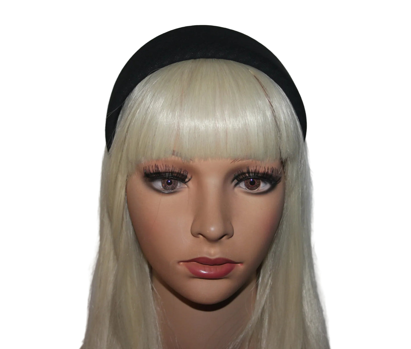 Black Stripe Padded hairband scarf, Viscose puffy headband, plastic free... NEW