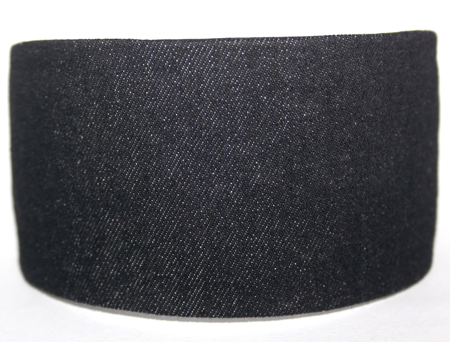Black melange denim flat headband with thin ends, plastic free... NEW