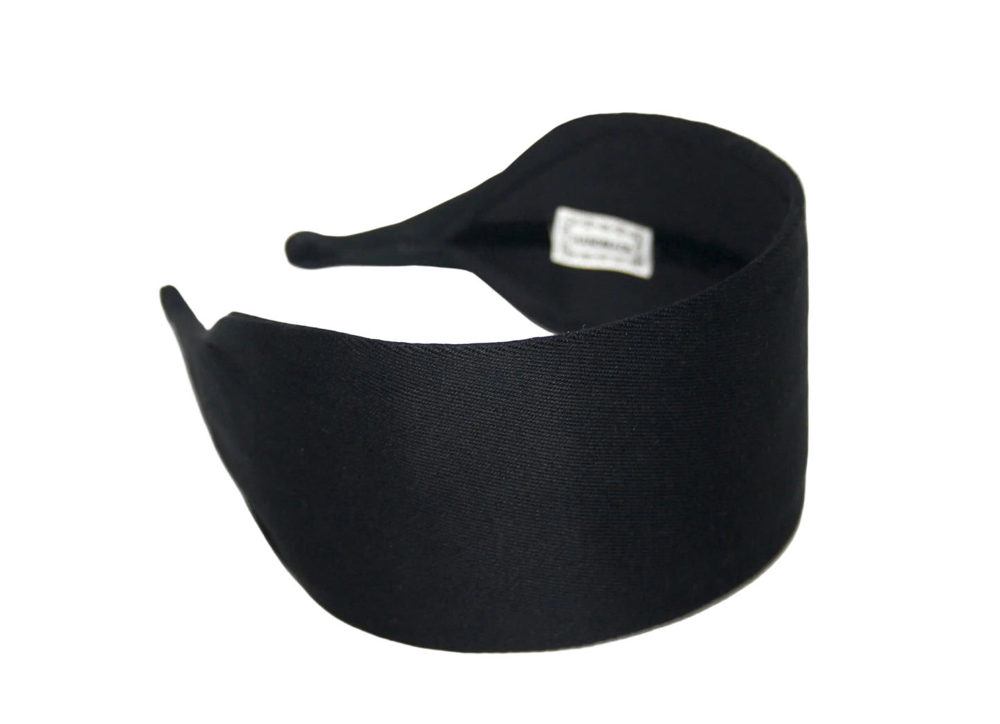 Black cotton flat headband with thin ends, plastic free... NEW