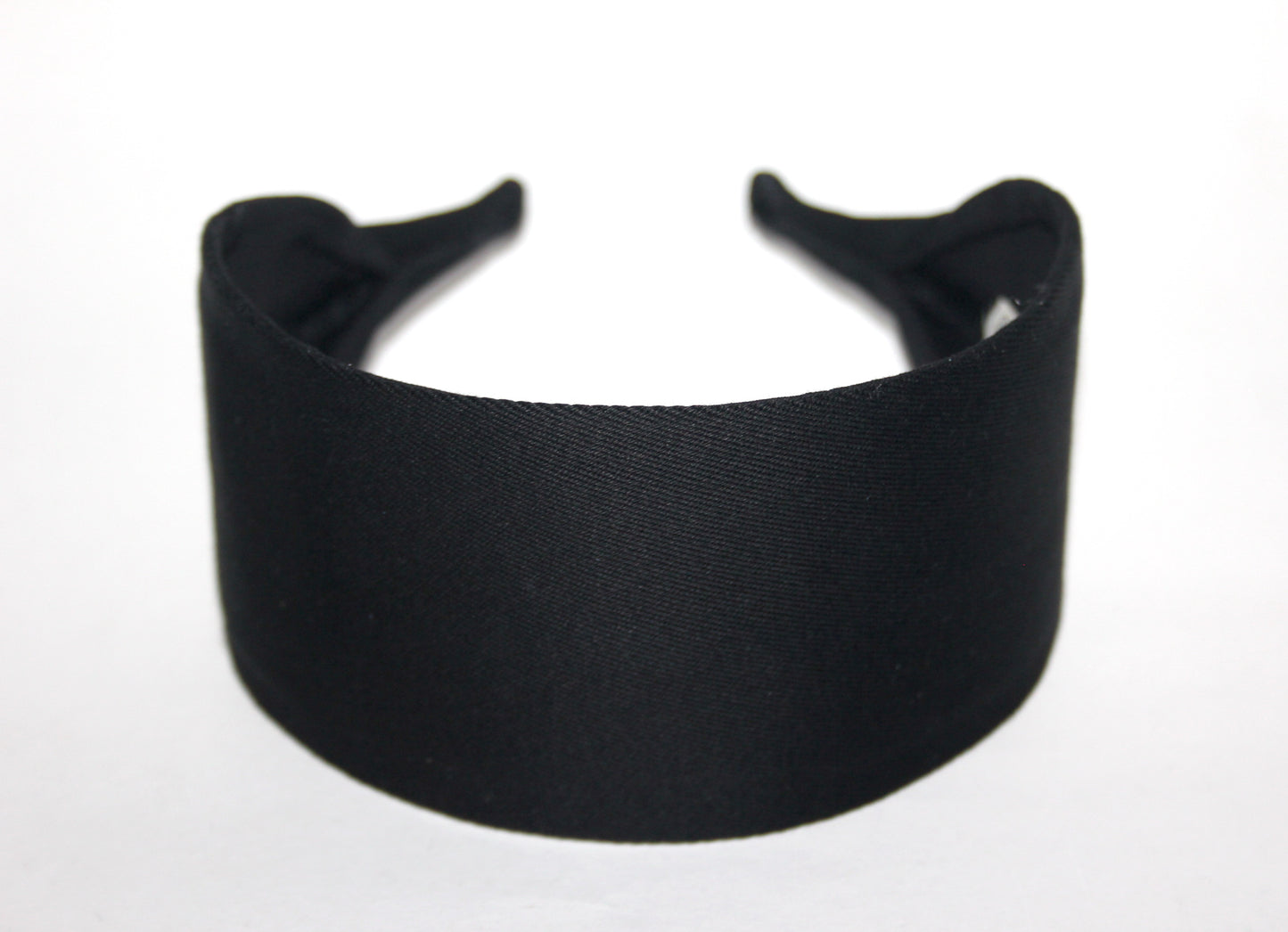 Black cotton flat headband with thin ends, plastic free... NEW