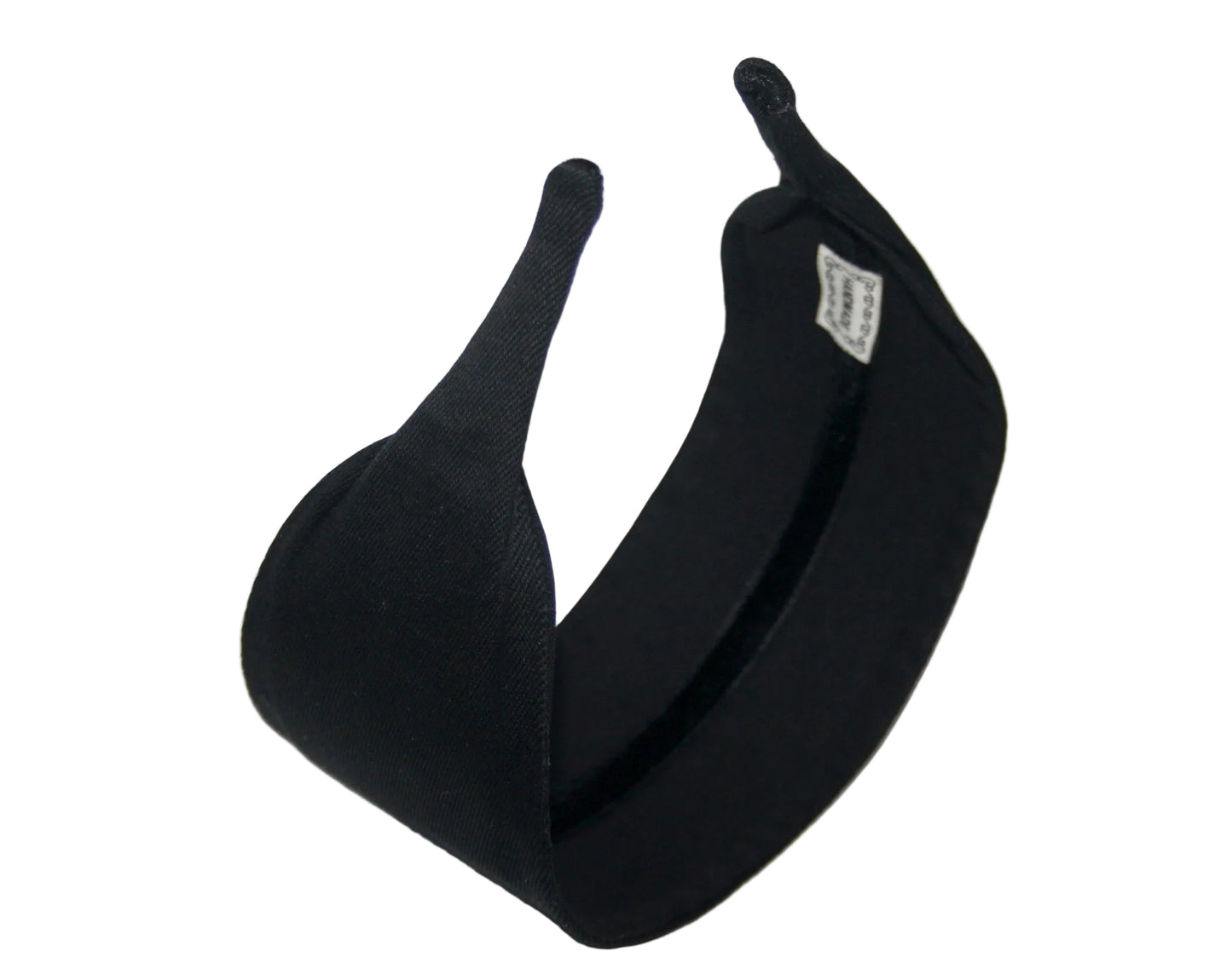 Black cotton flat headband with thin ends, plastic free... NEW