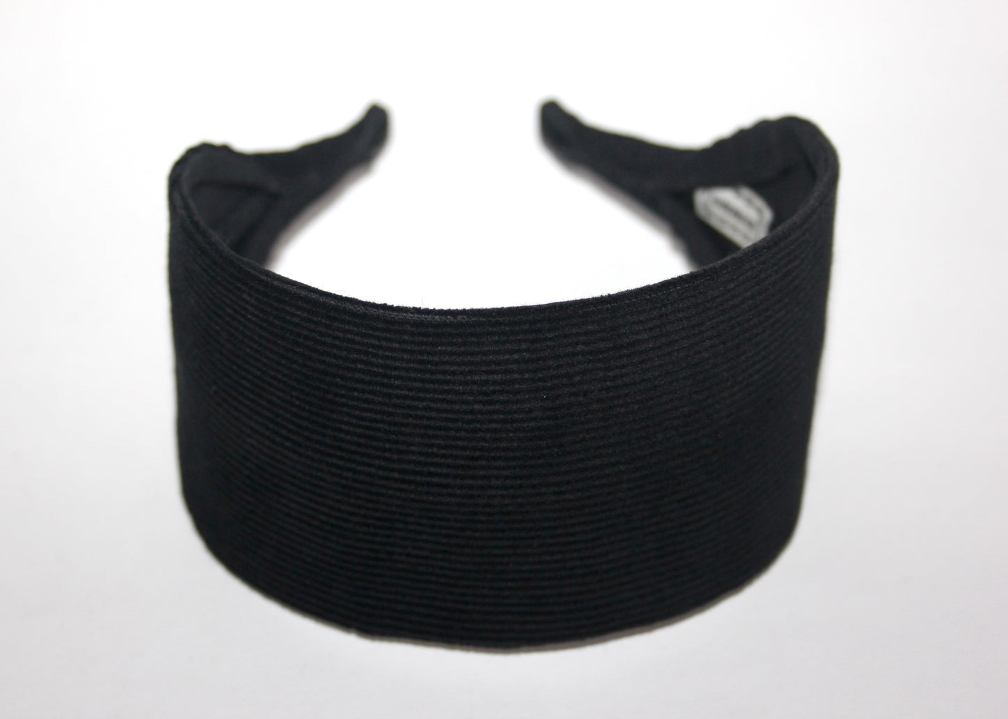Black medium corduroy flat headband with thin ends, plastic free... NEW