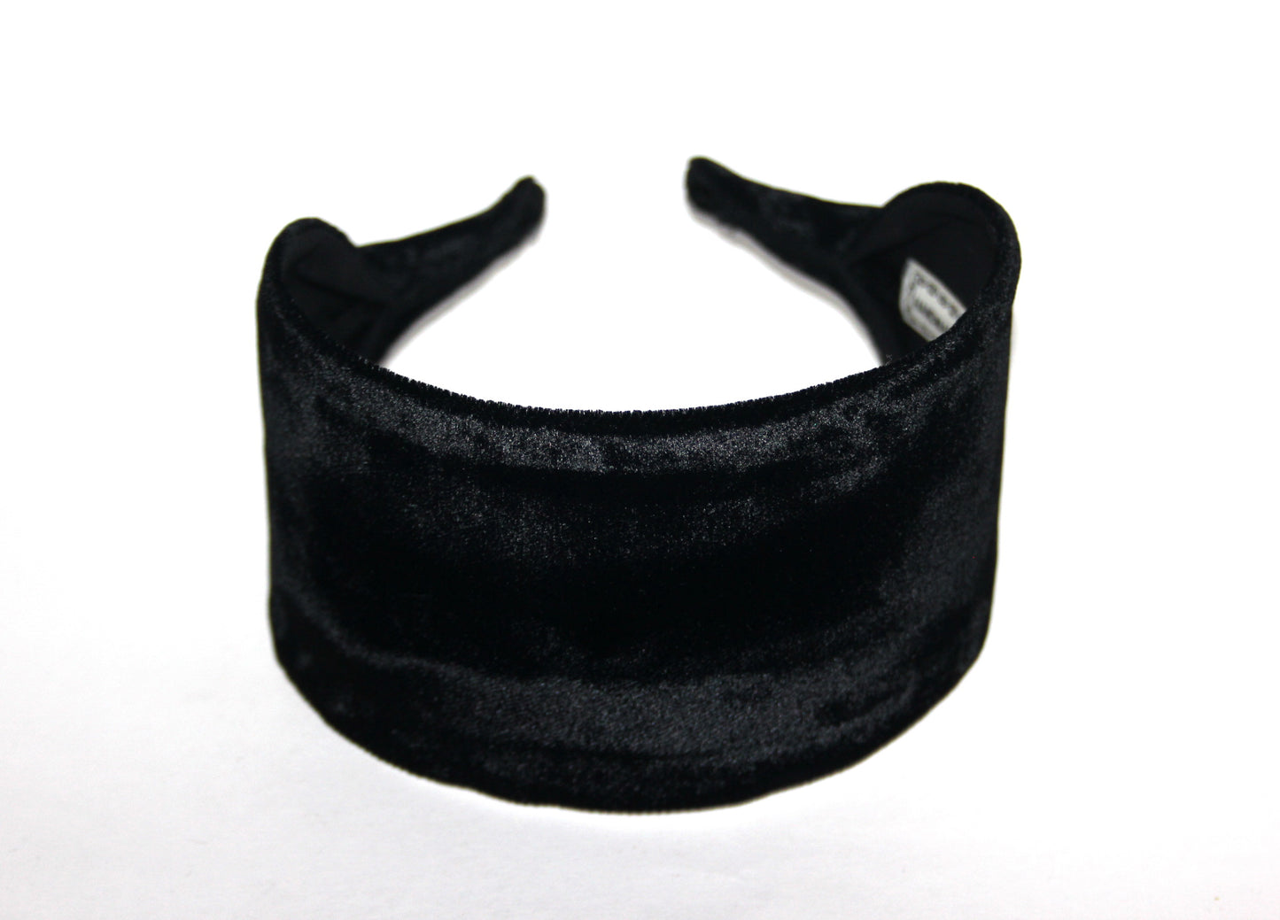 Silk velvet flat headband with thin ends, plastic free... NEW