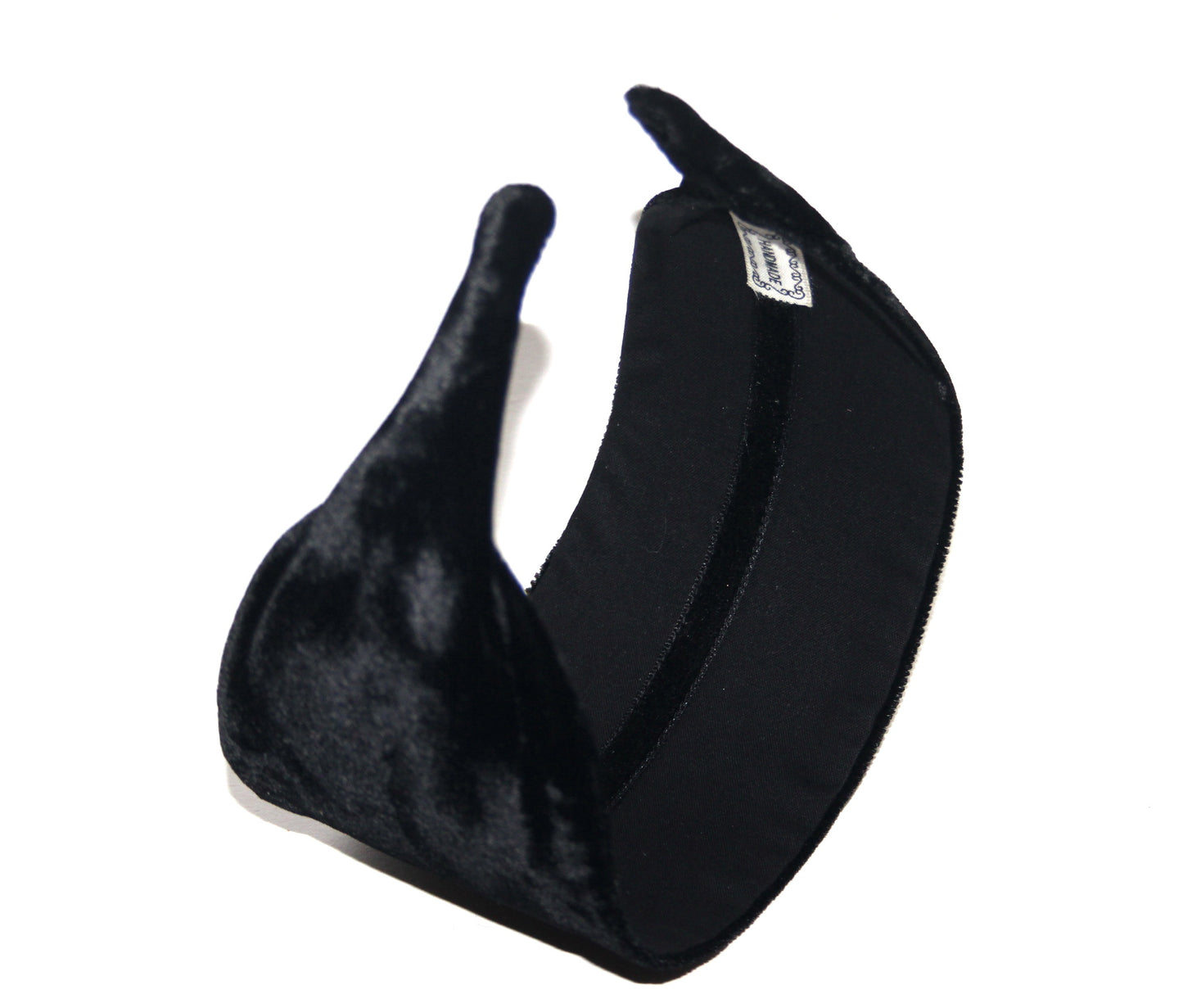 Silk velvet flat headband with thin ends, plastic free... NEW
