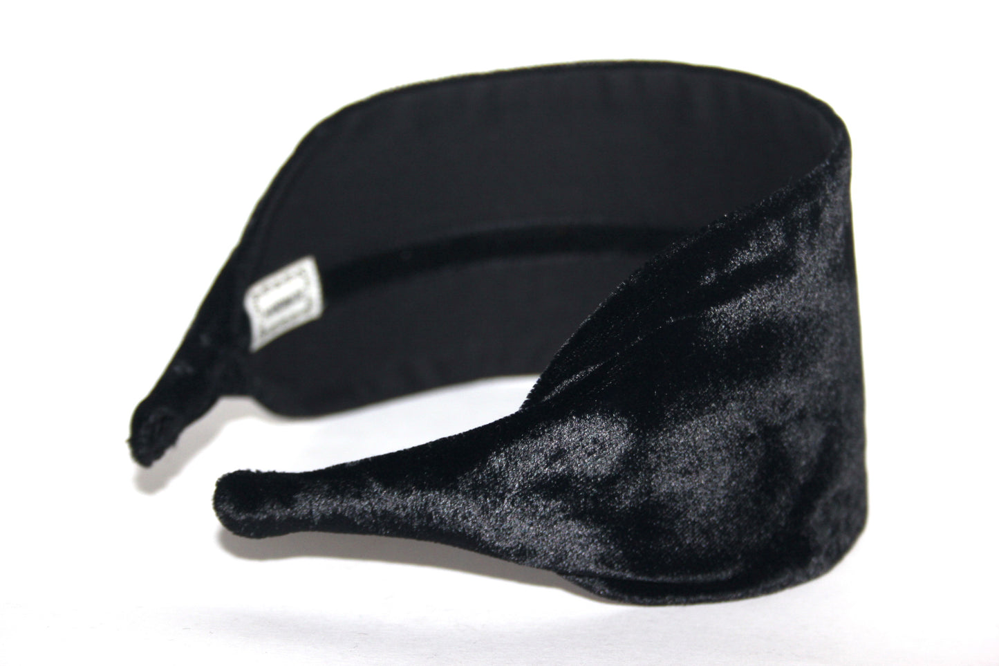 Silk velvet flat headband with thin ends, plastic free... NEW