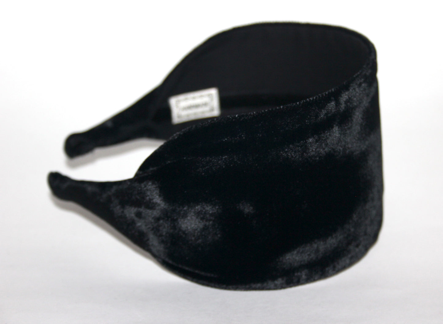 Silk velvet flat headband with thin ends, plastic free... NEW