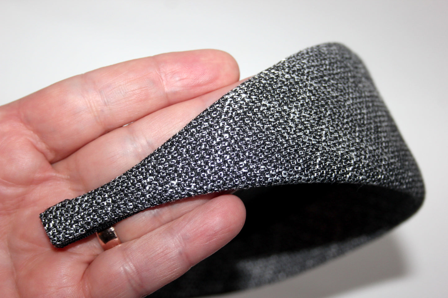 Black & Silver fashion headband, Viscose hairband scarf, plastic free... NEW