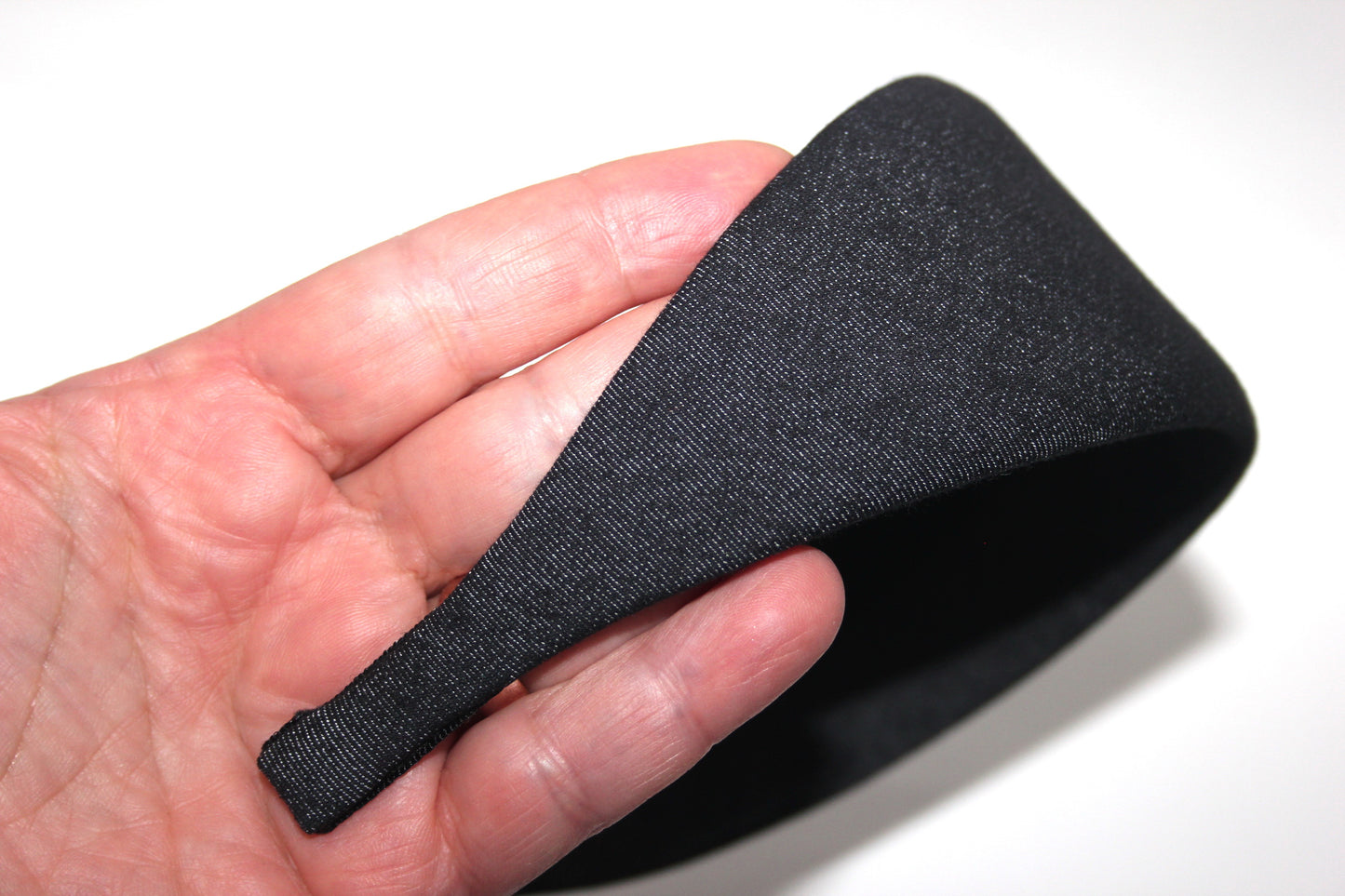 Dark Gray Denim headband, Melange hairband scarf, plastic free... NEW