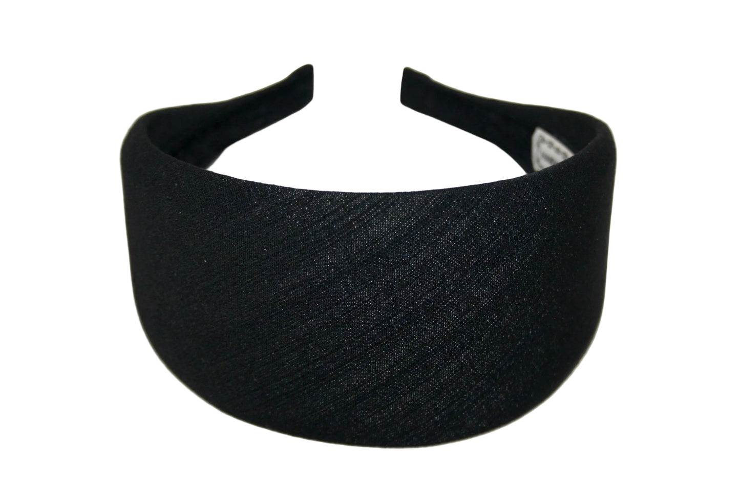 Black melange stripe denim headband, plastic free... NEW
