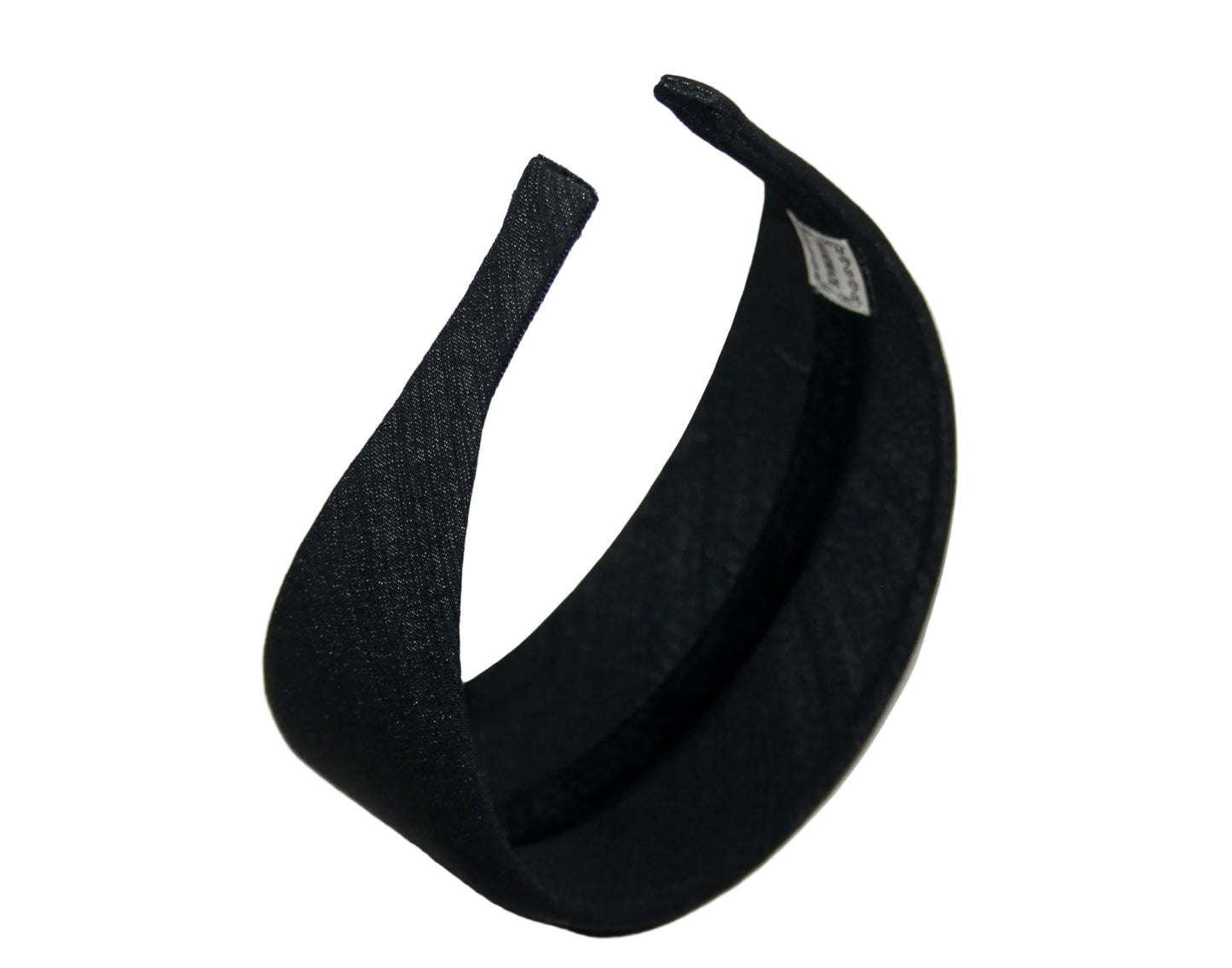 Black melange stripe denim headband, plastic free... NEW