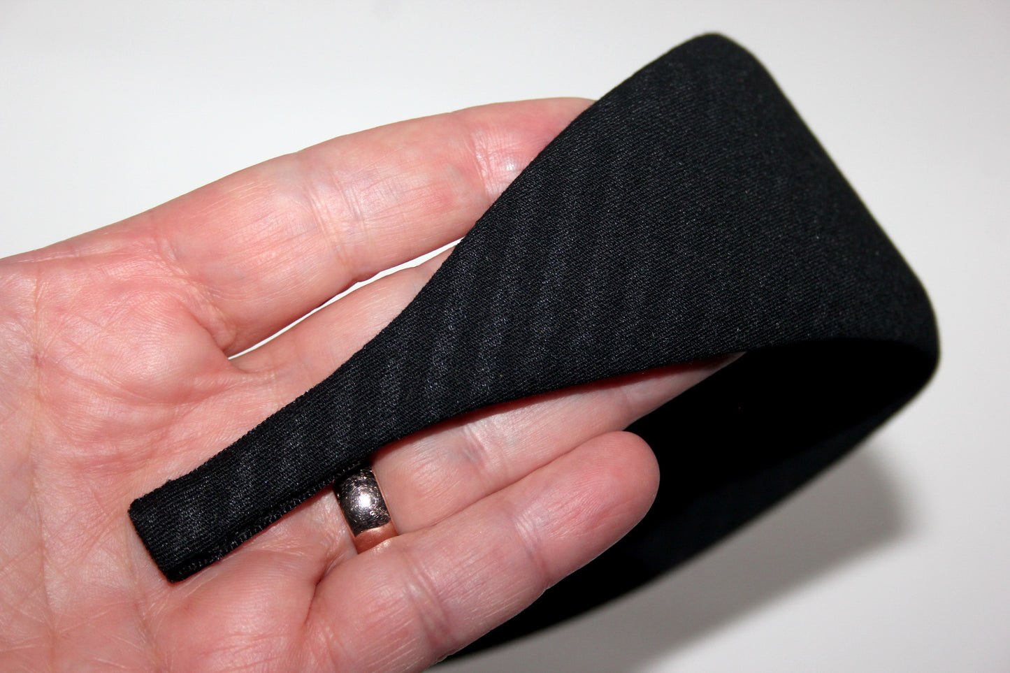 Black stripe headband, Viscose blend hairband scarf, plastic free... NEW