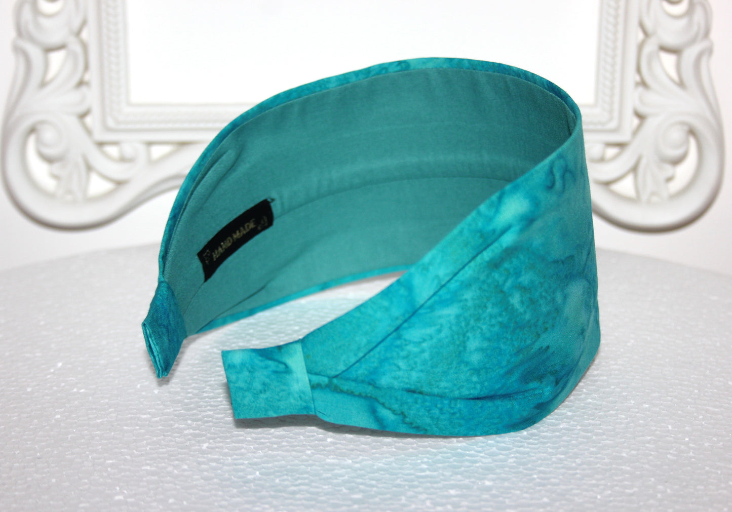 Turquoise Ombre Batik wide cotton hairband bandana abstract print