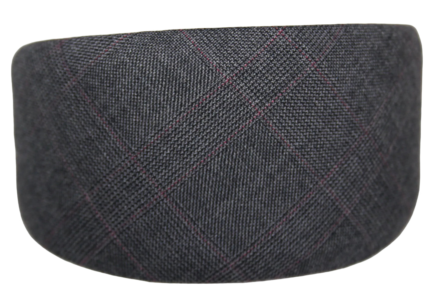 Dark Gray Plaid wool headband, Soft cold wool hairband, plastic free... NEW