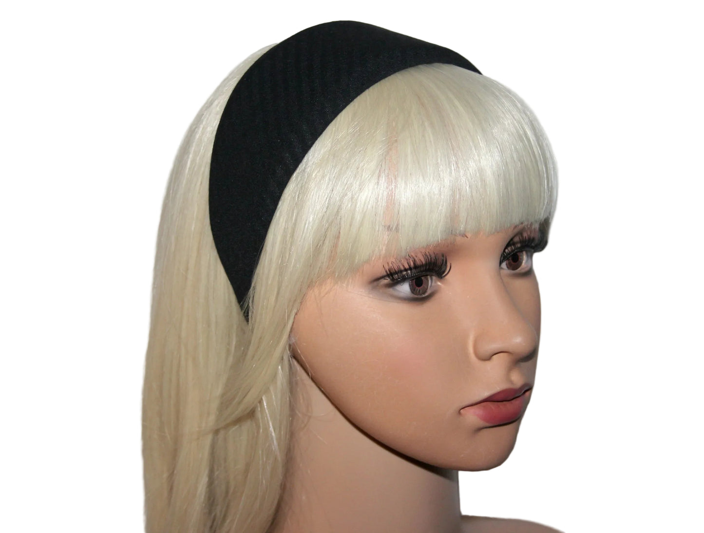 Black stripe headband, Viscose blend hairband scarf, plastic free... NEW