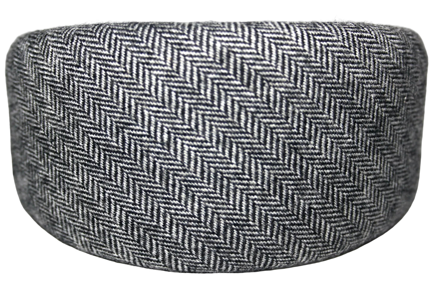 Herringbone wool padded headband, Black&White puffy hairband, plastic free... NEW