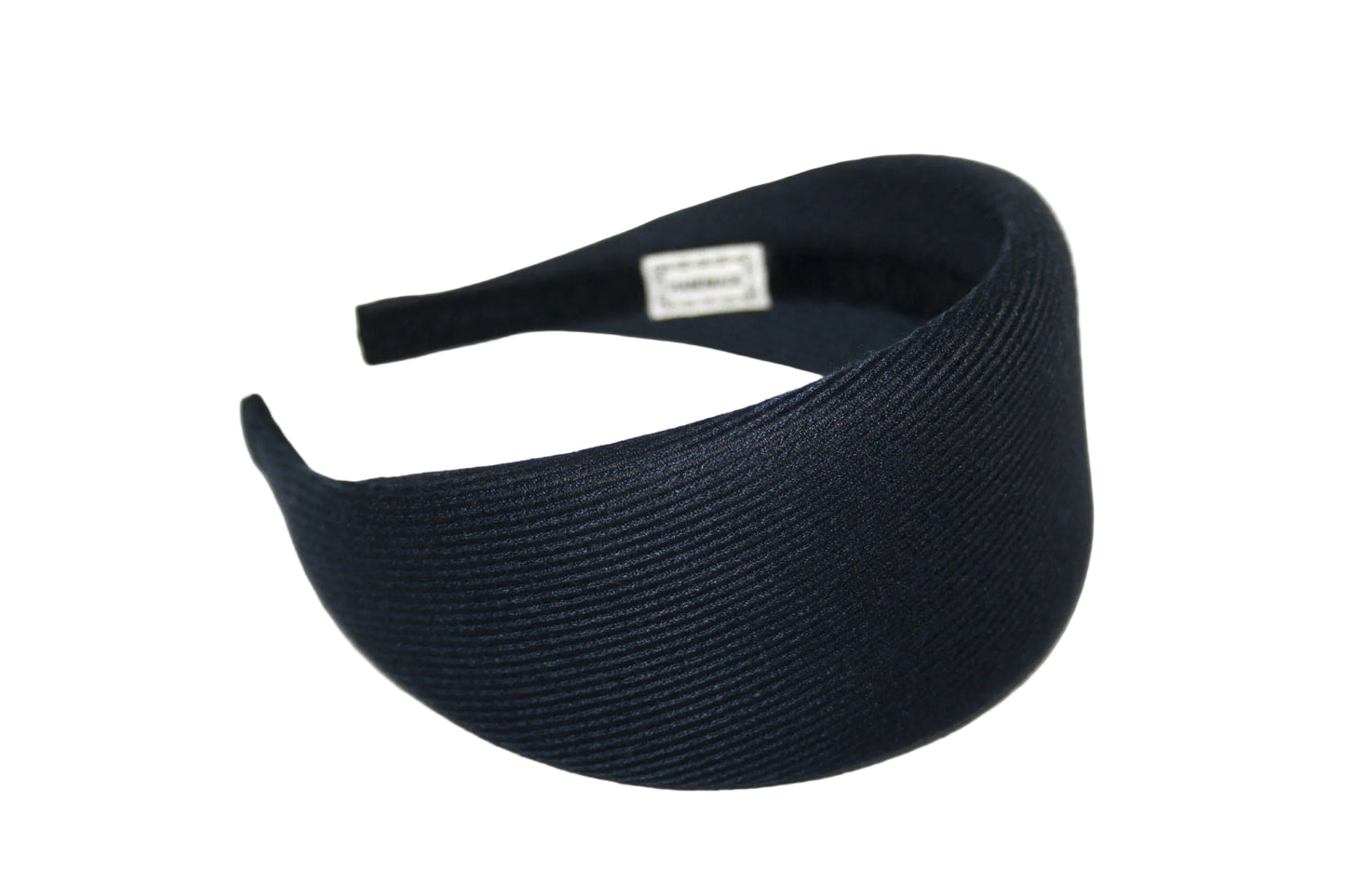 Dark Blue & Black stripe padded headband, Wool blend viscose hairband, plastic free... NEW