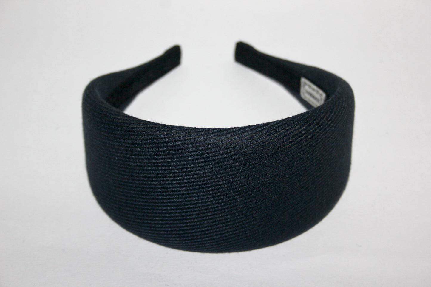 Dark Blue & Black stripe padded headband, Wool blend viscose hairband, plastic free... NEW