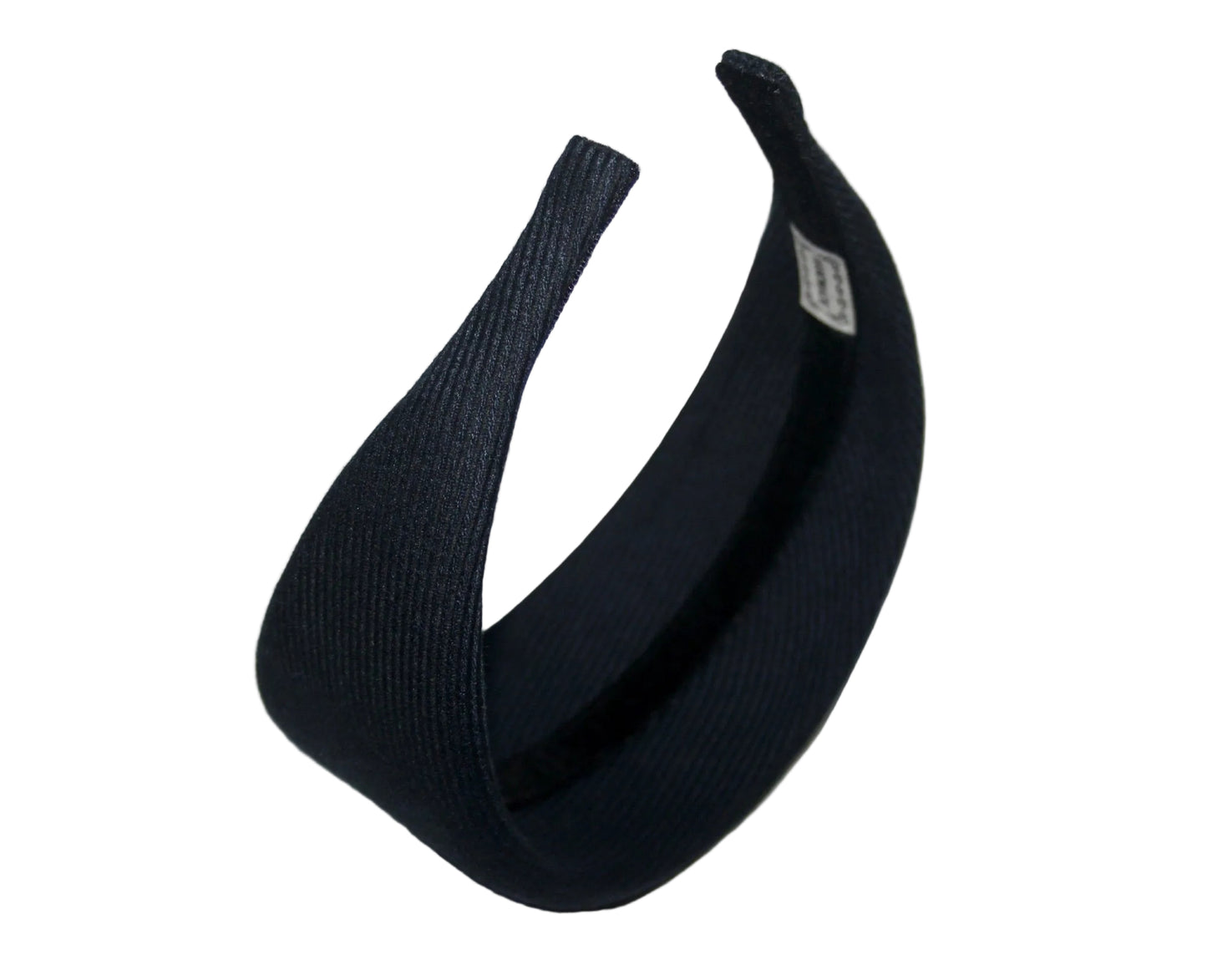 Dark Blue & Black stripe padded headband, Wool blend viscose hairband, plastic free... NEW