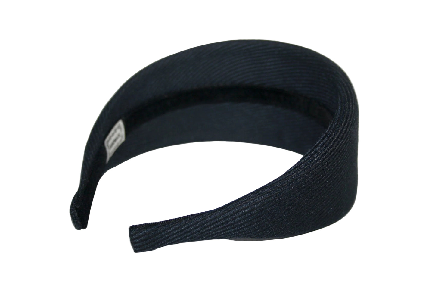 Dark Blue & Black stripe padded headband, Wool blend viscose hairband, plastic free... NEW