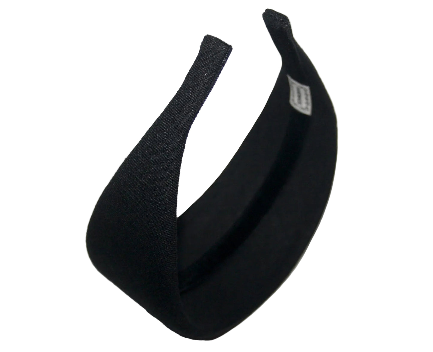 Linen padded headband, Black Puffy hairband scarf, plastic free... NEW