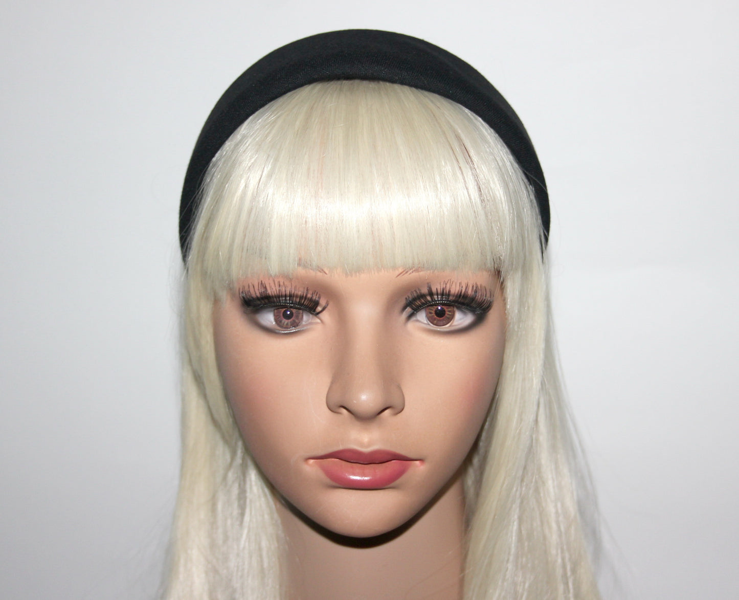 Linen padded headband, Black Puffy hairband scarf, plastic free... NEW